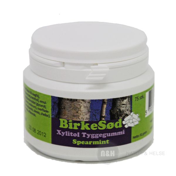Birkes�d Xylitol Tyggegummi Spearmint 75 stk.
